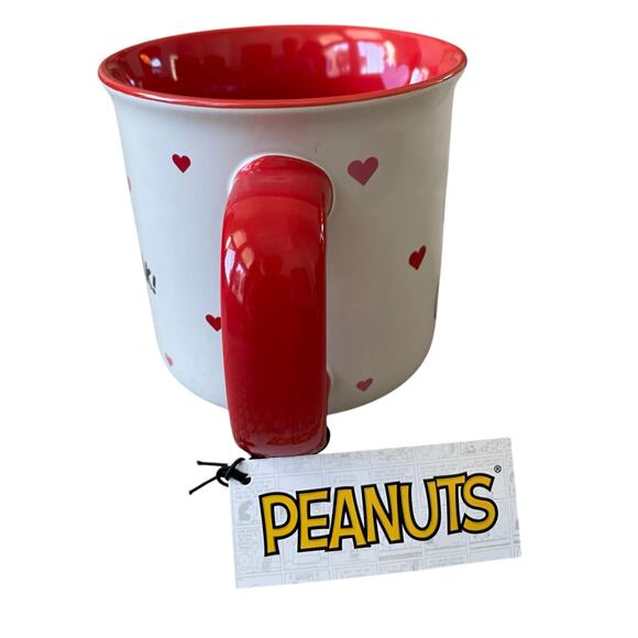 Peanuts Valentine's Day Mug Snoopy & Charlie Brown 20oz Ceramic Coffee Cup NEW - Picture 4 of 13